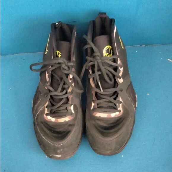 Mens Sz 9.5 Nike Air Camo Penny Hardaway V Basketball Sneakers Shoes 628569-307